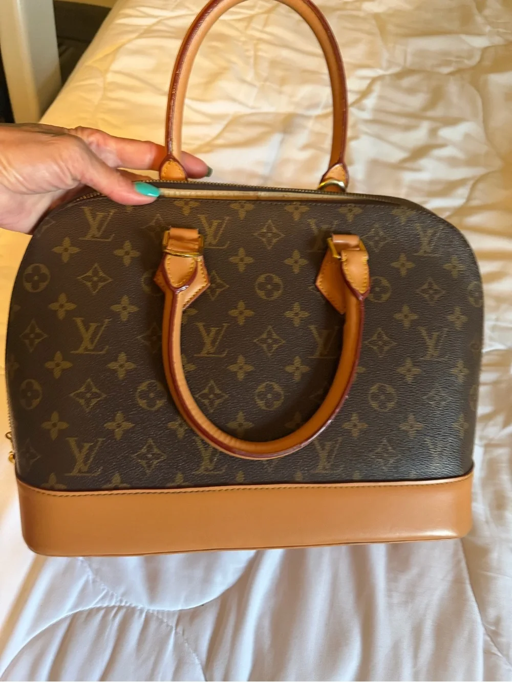 Louis Vuitton Monogram Canvas Brown and Tan Alma PM Shoulder Bag